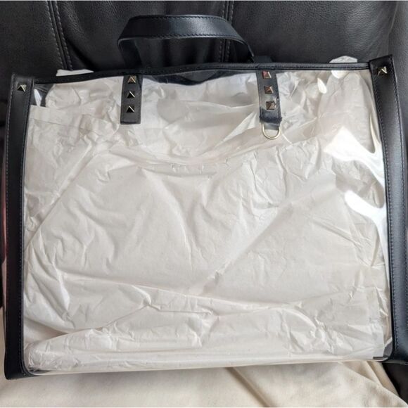 Valentino Black and White Tote Bag - Picture 2 of 3